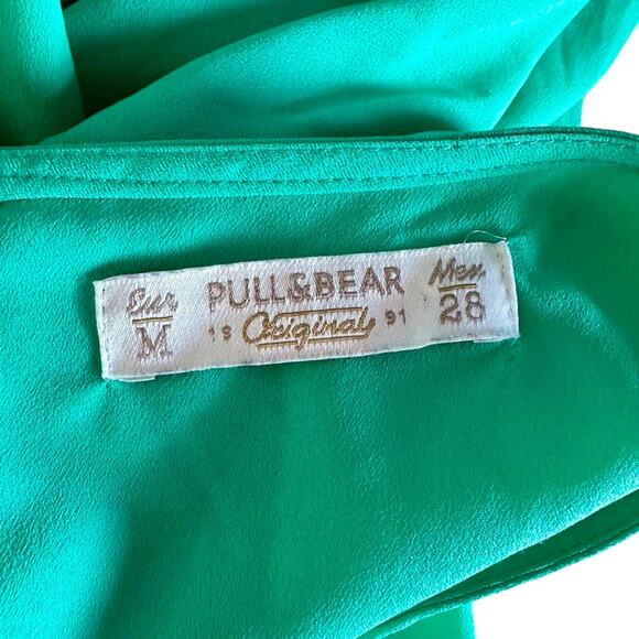 Womens Top Size Medium Teal Professional Flowy Back Button Office Siren Everyday - Picture 7 of 8